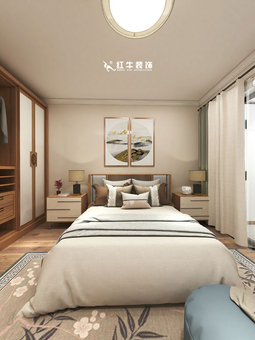 蔣琛_九條巷106㎡現(xiàn)代風(fēng)“養(yǎng)老房”裝修，給設(shè)計做減法！07主臥+logo