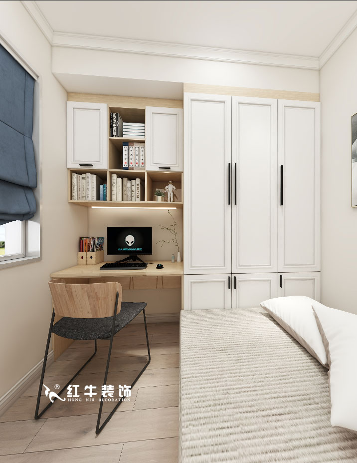 顧娟_金地都會(huì)意境118㎡現(xiàn)代風(fēng)格--弧形沙發(fā)設(shè)計(jì)，獨(dú)特有創(chuàng)意！10書房設(shè)計(jì)+
