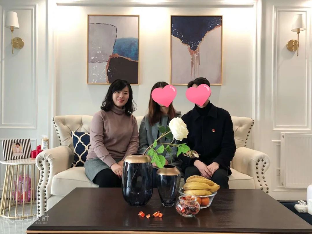 85后夫婦的美式輕奢家，起名“海藍(lán)之謎”！01設(shè)計(jì)師與業(yè)主的合照