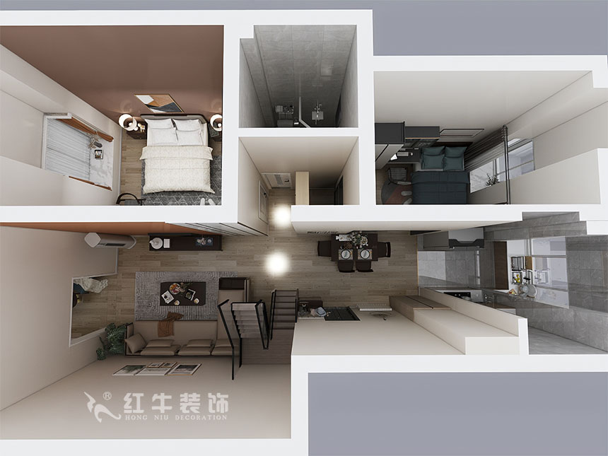 陶陽_金陵名人居1-8號(hào)-602-120㎡-現(xiàn)代簡約風(fēng)格_3室2廳2衛(wèi)（二手房裝修）_定制家￥129560_全包13萬00_07鳥瞰圖一樓