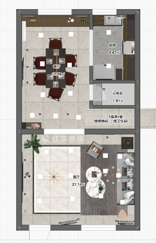 陸利民_香地美舍602-156㎡-新中式風(fēng)格_5室2廳3衛(wèi)（新房裝修）_定制家￥208000_全包25萬00_09一樓彩平圖