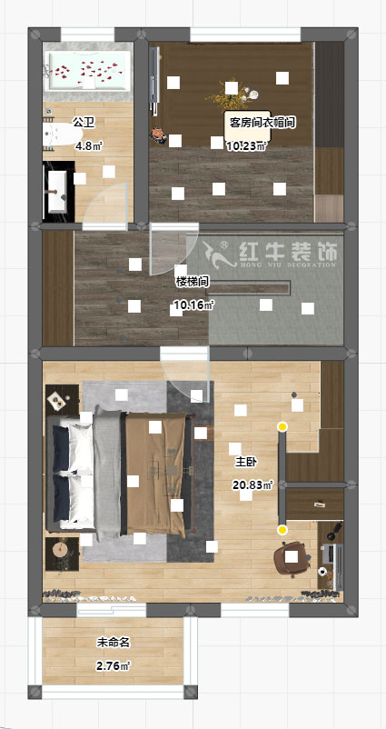 陸利民_香地美舍602-156㎡-新中式風(fēng)格_5室2廳3衛(wèi)（新房裝修）_定制家￥208000_全包25萬00_11三樓彩平圖
