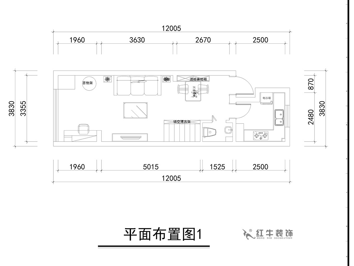 朱彥｜萬科金色里程8-706-70㎡-簡歐風(fēng)格｜復(fù)式35+35㎡｜2室2廳1衛(wèi)｜定制家￥120000｜全包12萬｜00_03平面布置圖1
