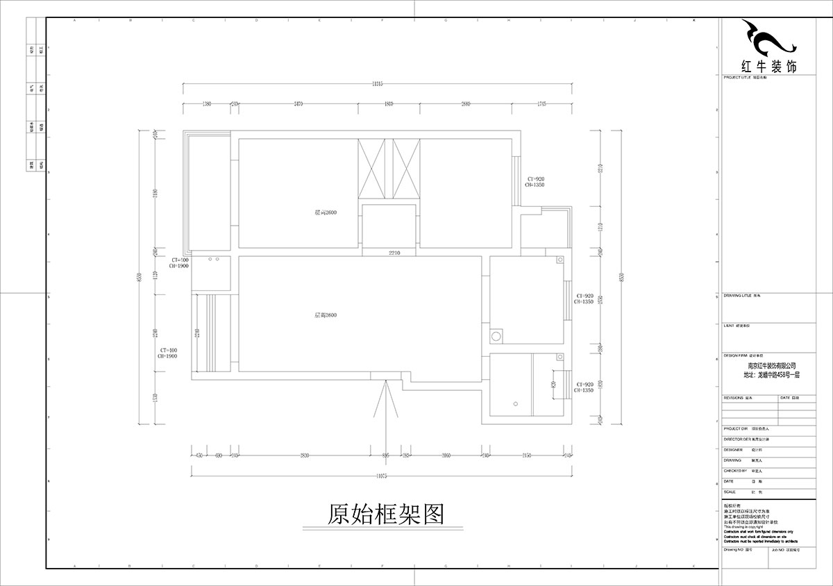 孟憲濤｜幸福美地12-2-404-85㎡-簡(jiǎn)約風(fēng)格｜2室2廳2衛(wèi)｜老房裝修｜定制家￥109000｜全包12萬(wàn)｜00_01原始框架圖
