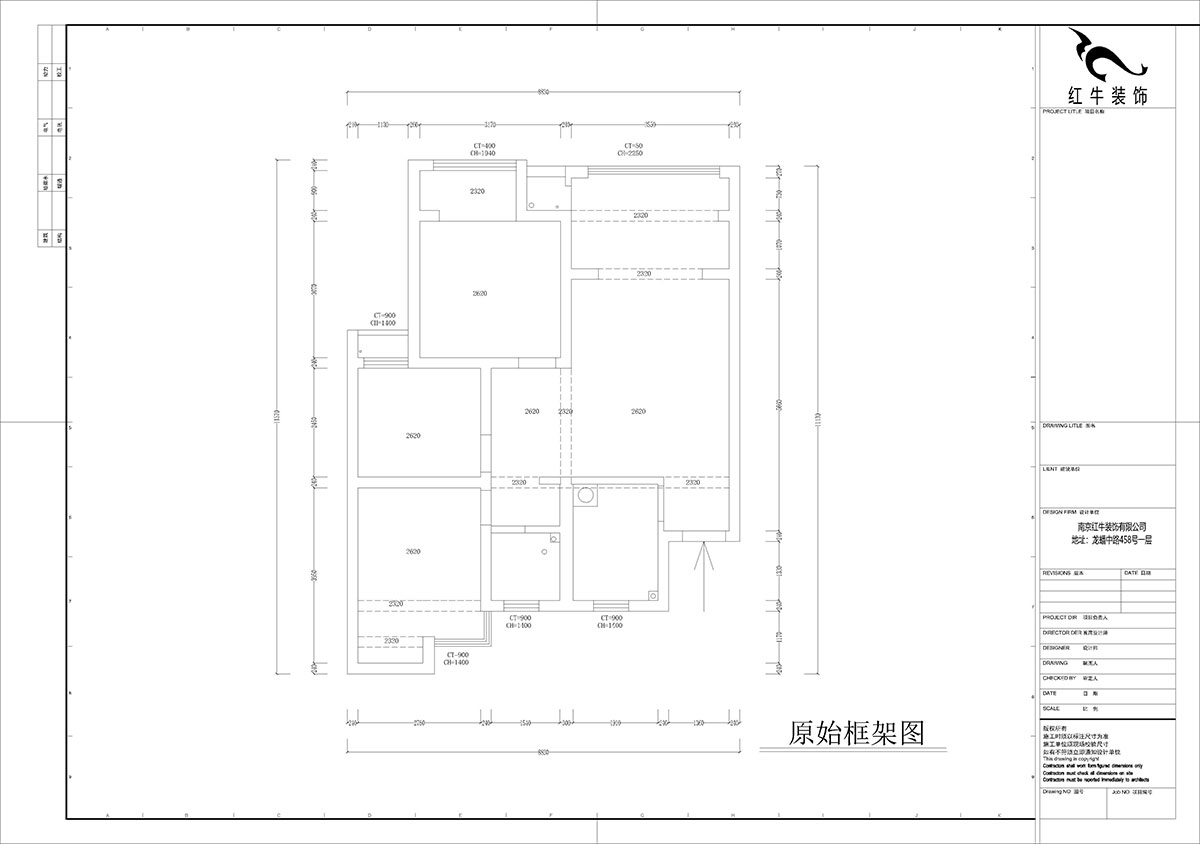 孟憲濤｜旭日愛上城星島園5-203-90㎡-簡約風(fēng)格｜3室1廳1衛(wèi)｜老房裝修｜定制家｜全包14萬｜00_01原始框架圖
