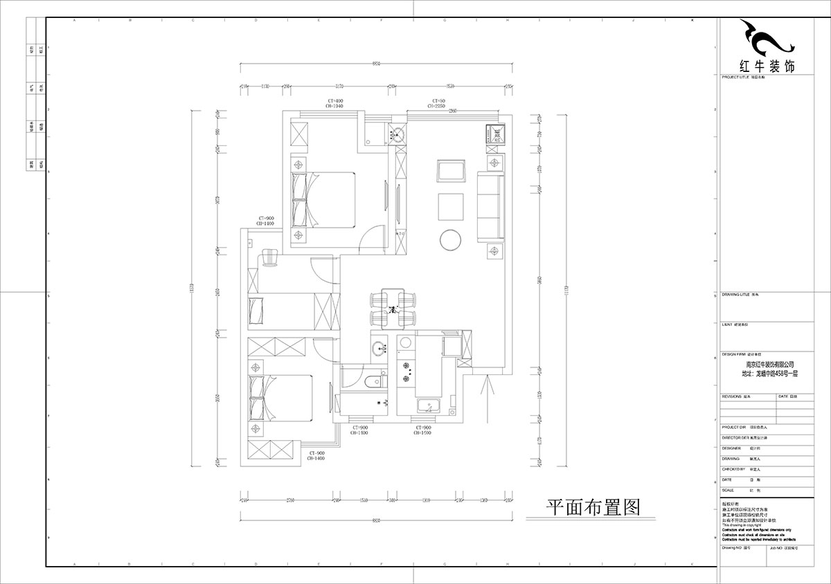 孟憲濤｜旭日愛上城星島園5-203-90㎡-簡約風(fēng)格｜3室1廳1衛(wèi)｜老房裝修｜定制家｜全包14萬｜00_02平面布置圖