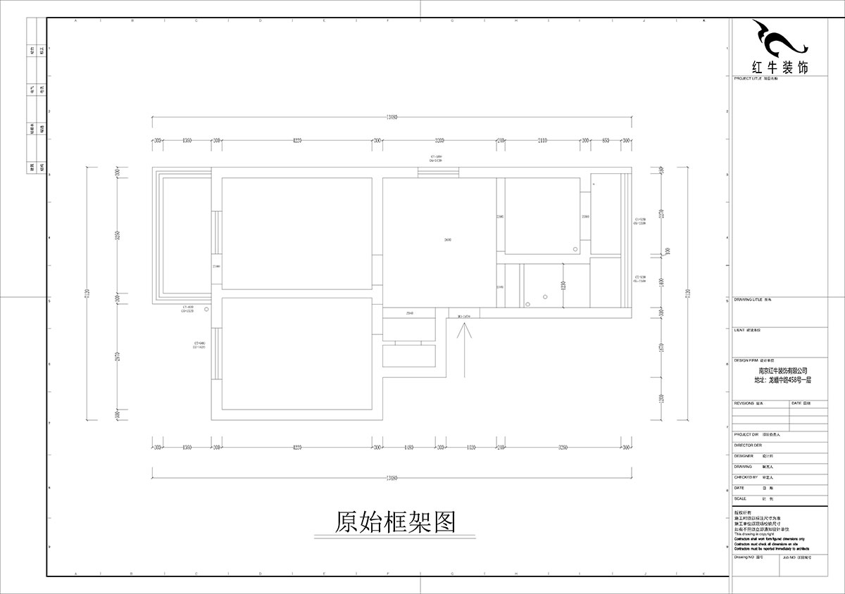 孟憲濤｜寧夏路18號(hào)3-204-70㎡-現(xiàn)代風(fēng)格｜2室2廳1衛(wèi)｜老房裝修｜定制家｜全包12萬(wàn)｜00_01原始框架圖