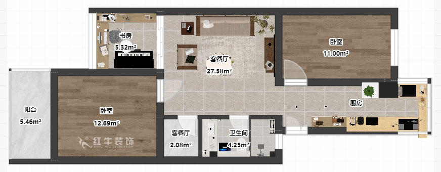 劉小勇｜御河苑6-209-82㎡-現(xiàn)代簡約風(fēng)格｜3室2廳1衛(wèi)｜老房裝修｜定制家｜全包11